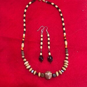 Earrings and necklace